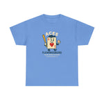 Light blue Flemingsburg Aces vintage heavyweight cotton T-shirt with retro baseball card graphic and text design