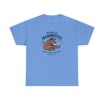 Light blue heavyweight t-shirt featuring vintage Paris Mammoths baseball team logo from Blue Grass League Kentucky.