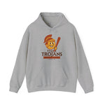 Gray hoodie featuring vintage Tyler Trojans baseball team logo from the East Texas League with retro design.
