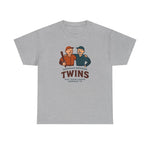 Gray heavyweight t-shirt featuring vintage Sherman-Denison Twins baseball team logo from East Texas League