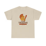 Beige heavyweight Tyler Trojans vintage baseball t-shirt with retro East Texas League logo and mascot graphic.