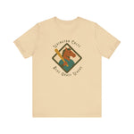Beige Lexington Colts Blue Grass League vintage baseball t-shirt with horse logo holding bat design