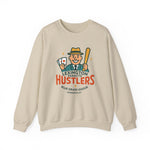 Beige crewneck sweatshirt with vintage Lexington Parkette Hustlers baseball team logo from Blue Grass League.
