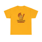 Vintage Tyler Trojans heavyweight yellow t-shirt featuring retro baseball team logo from East Texas League