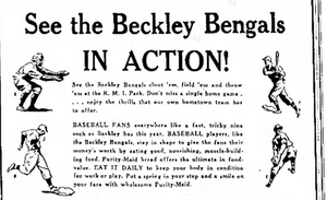 Beckley Bengals newspaper ad