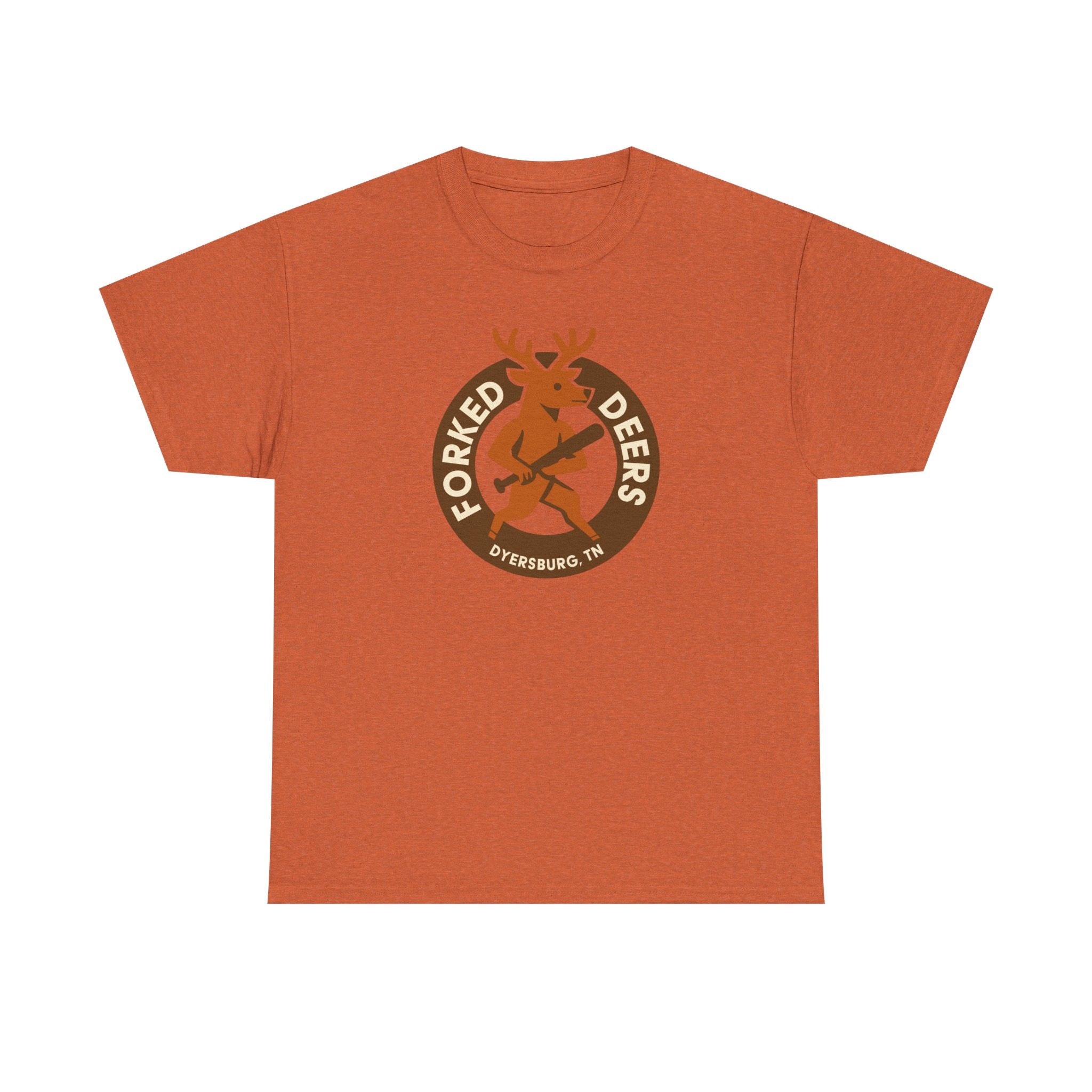 Dyersburg Forked Deers T-Shirt (Heavyweight) - Vintage Defunct Baseball Teams