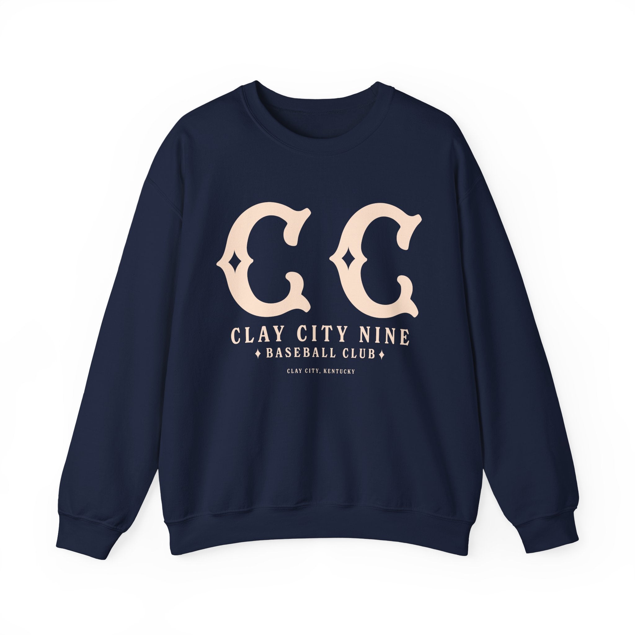 Clay City Nine Crewneck Sweatshirt - Vintage Defunct Baseball Teams