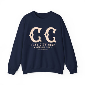 Clay City Nine Crewneck Sweatshirt - Vintage Defunct Baseball Teams