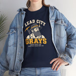 Lead City Grays T-Shirt (Heavyweight) - Vintage Defunct Baseball Teams - South Dakota