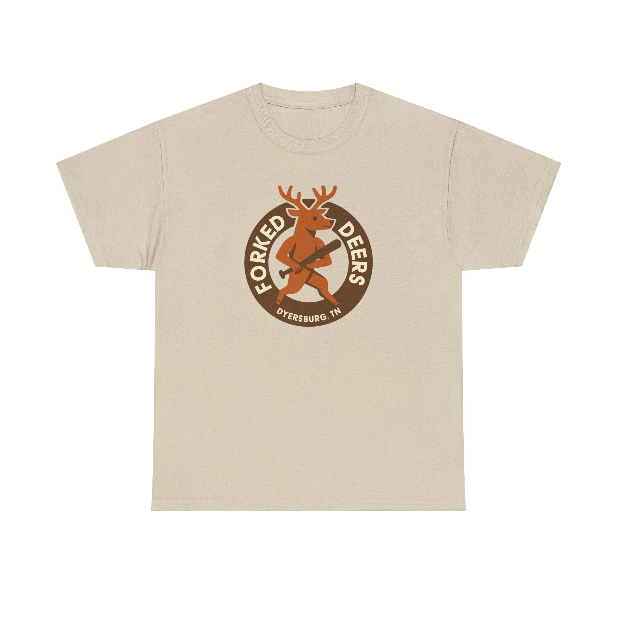 Dyersburg Forked Deers T-Shirt (Heavyweight) - Vintage Defunct Baseball Teams