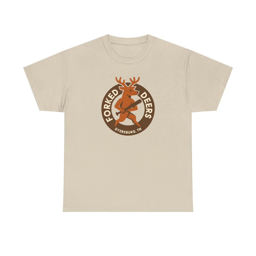 Dyersburg Forked Deers T-Shirt (Heavyweight) - Vintage Defunct Baseball Teams