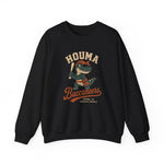 Houma Buccaneers Crewneck Sweatshirt - Vintage Defunct Baseball Teams - Louisiana