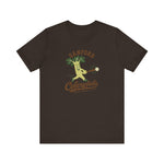 Sanford Celeryfeds Premium Lightweight T-Shirt in brown with the green cartoon celery stalk mascot swinging a bat on the front