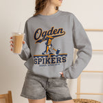 Ogden Spikers Crewneck Sweatshirt - Vintage Defunct Baseball Teams - Utah