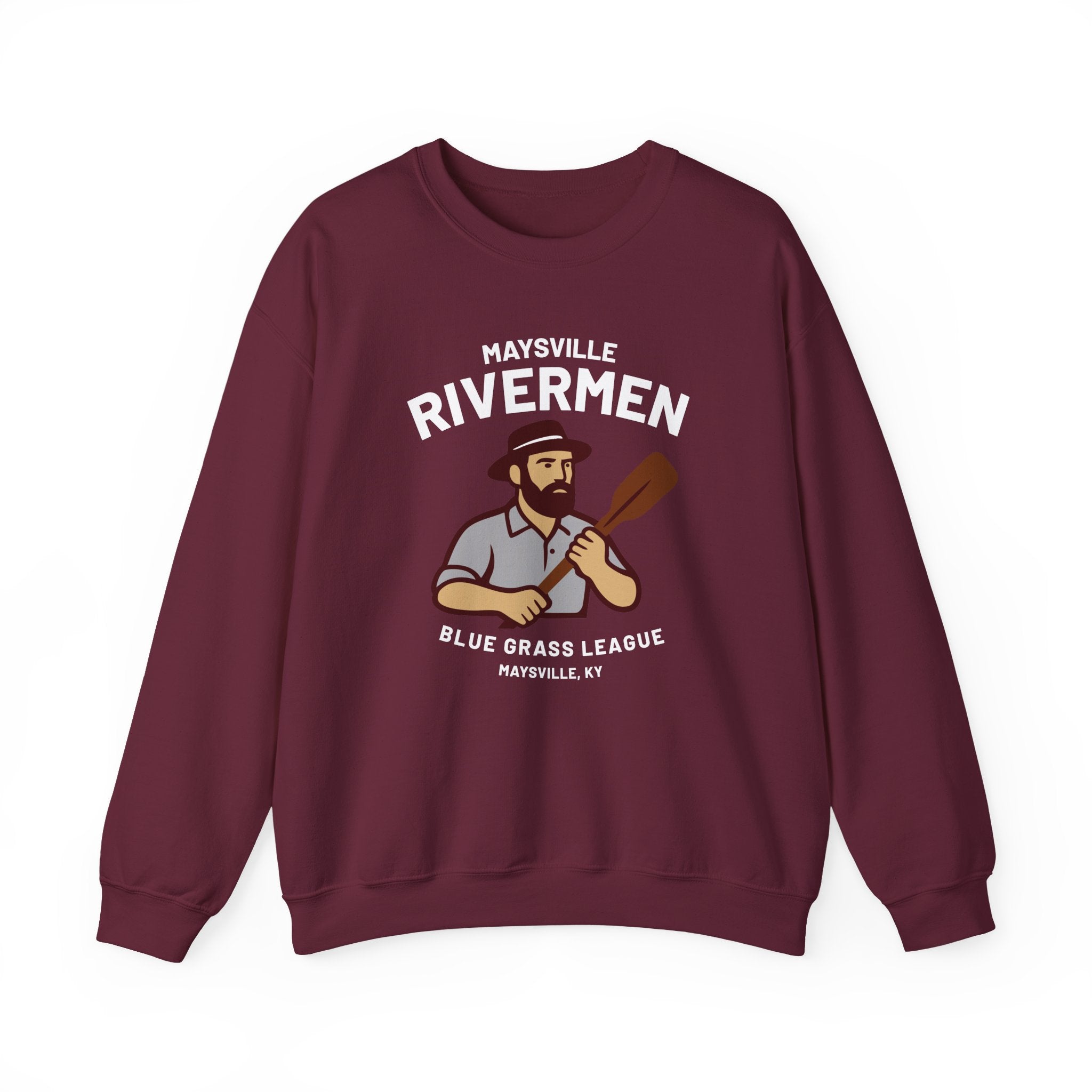 Maysville Rivermen Crewneck Sweatshirt - Vintage Defunct Baseball Teams