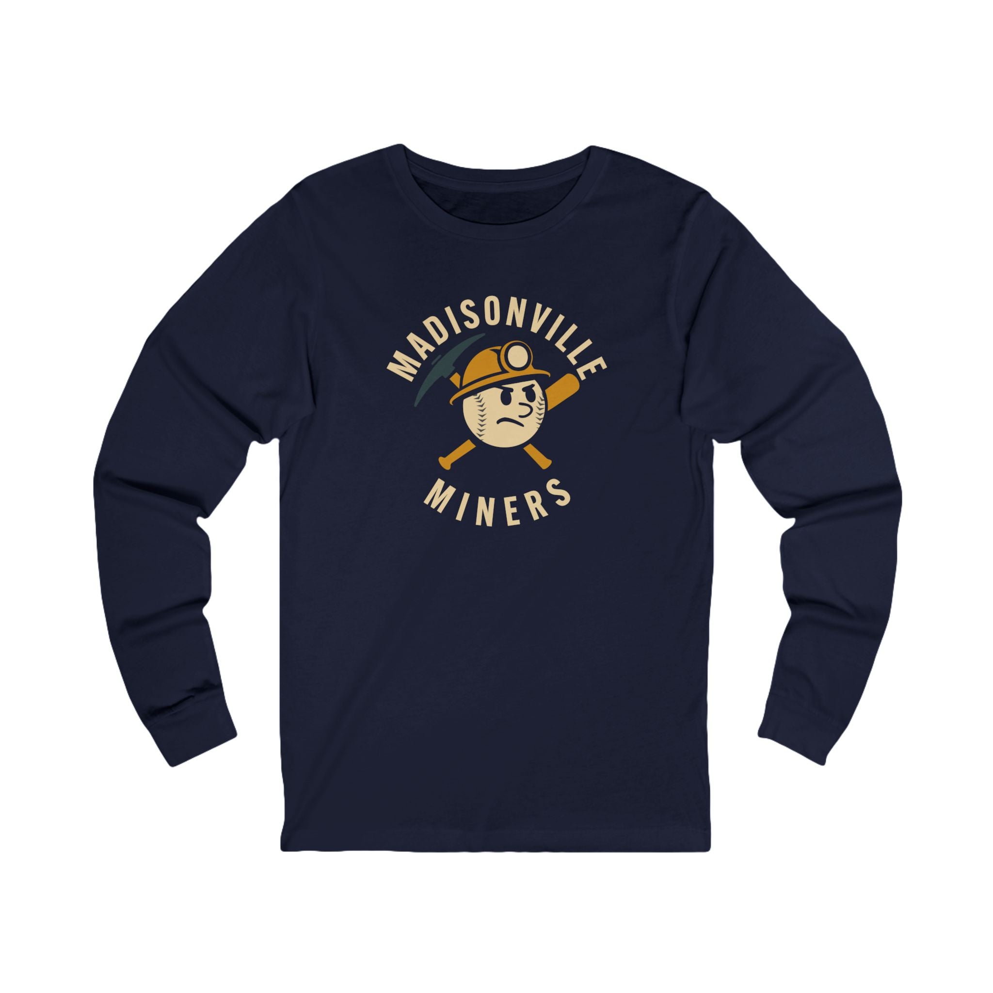 Madisonville Miners Long Sleeve Shirt - Vintage Defunct Baseball Teams