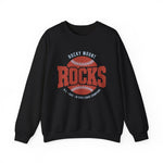 Rocky Mount Rocks Crewneck Sweatshirt - Vintage Defunct Baseball Teams - North Carolina