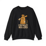 Crowley Millers Crewneck Sweatshirt - Vintage Defunct Baseball Teams - Louisiana