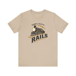 Council Bluffs Rails T-Shirt (Premium Lightweight) - Vintage Defunct Baseball Teams - Iowa