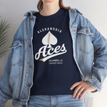 Alexandria Aces T-Shirt (Heavyweight) - Vintage Defunct Baseball Teams - Louisiana