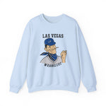 Las Vegas Wranglers Crewneck Sweatshirt - Vintage Defunct Baseball Teams - Nevada