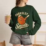 Parksley Spuds Crewneck Sweatshirt - Vintage Defunct Baseball Teams - Virginia