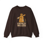Crowley Millers Crewneck Sweatshirt - Vintage Defunct Baseball Teams - Louisiana