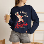 North Pole Nicks Crewneck Sweatshirt - Vintage Defunct Baseball Teams - Alaska
