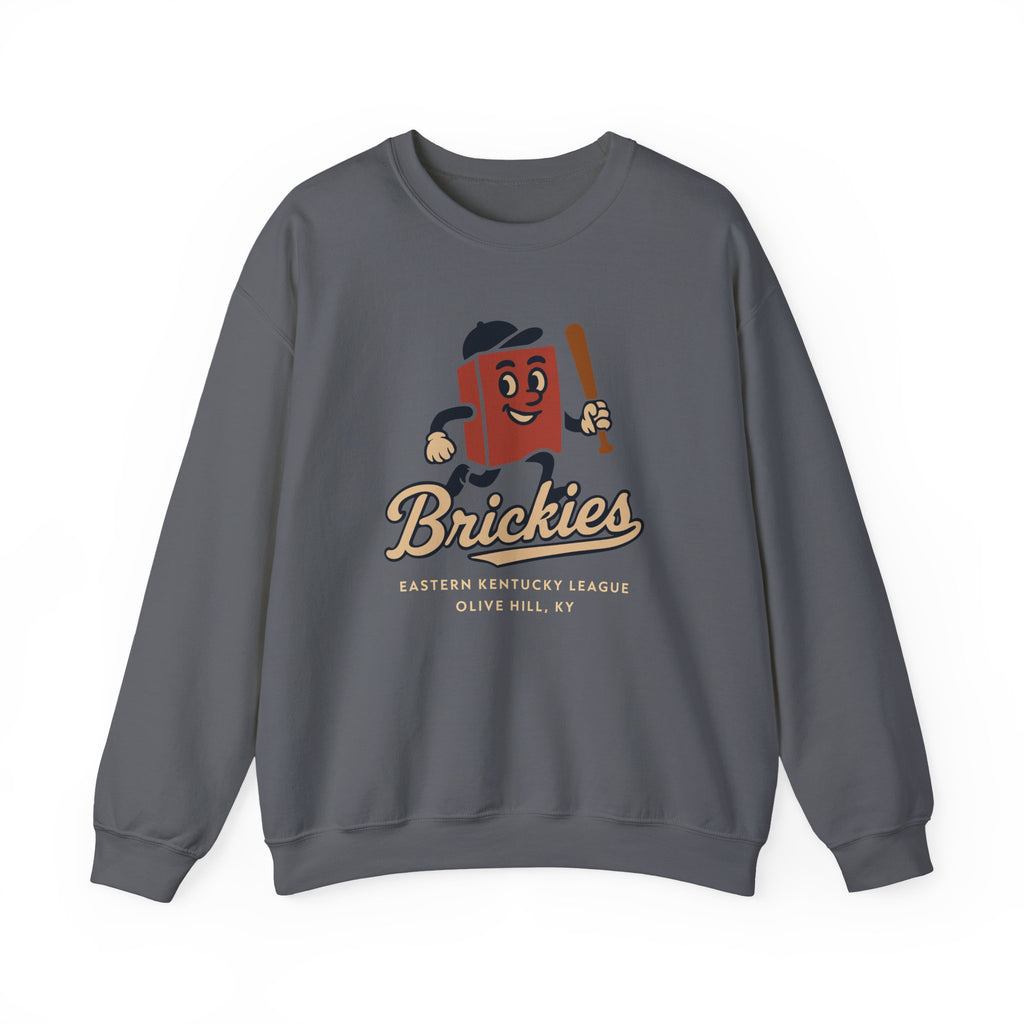 Olive Hill Brickies Crewneck Sweatshirt - Vintage Defunct Baseball Teams