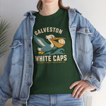 Galveston White Caps T-Shirt (Heavyweight) - Vintage Defunct Baseball Teams - Texas