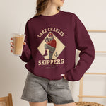 Lake Charles Skippers Crewneck Sweatshirt - Vintage Defunct Baseball Teams - Louisiana