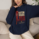 Baton Rouge Red Sticks Hoodie - Vintage Defunct Baseball Teams - Louisiana