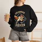 Columbus Foxes Crewneck Sweatshirt - Vintage Defunct Baseball Teams - Georgia