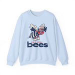 San Jose Bees 1960s Style Crewneck Sweatshirt - Vintage Defunct Baseball Teams - California