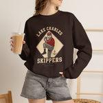 Lake Charles Skippers Crewneck Sweatshirt - Vintage Defunct Baseball Teams - Louisiana