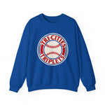 Tri-Cities Triplets Crewneck Sweatshirt in royal with the Tri-Cities Triplets logo, red lettering circling a baseball on the front