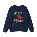 New Iberia Pelicans Crewneck Sweatshirt - Vintage Defunct Baseball Teams - Louisiana