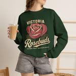 Victoria Rosebuds Crewneck Sweatshirt - Vintage Defunct Baseball Teams - Texas