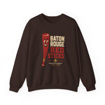 Baton Rouge Red Sticks Crewneck Sweatshirt - Vintage Defunct Baseball Teams - Louisiana