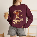 Lafayette Bulls Crewneck Sweatshirt - Vintage Defunct Baseball Teams - Louisiana