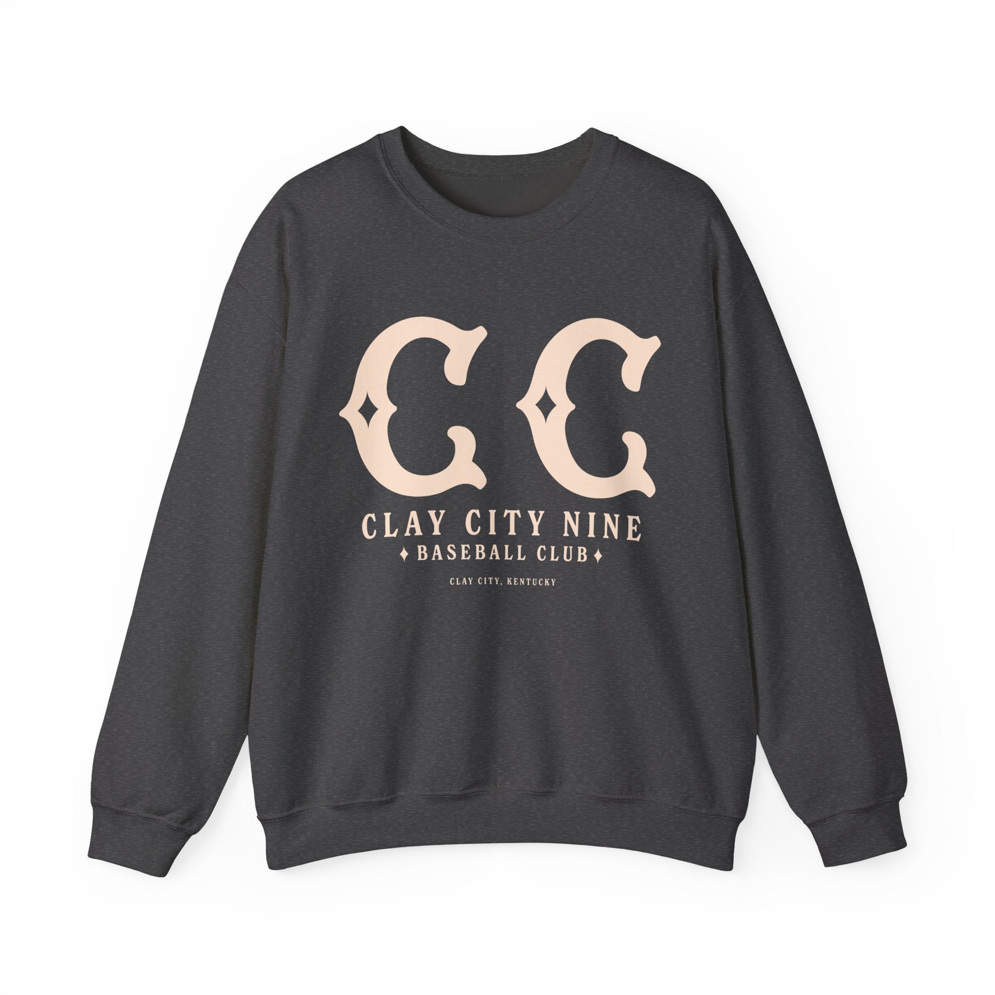 Clay City Nine Crewneck Sweatshirt - Vintage Defunct Baseball Teams