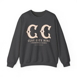 Clay City Nine Crewneck Sweatshirt - Vintage Defunct Baseball Teams
