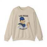 Las Vegas Wranglers Crewneck Sweatshirt - Vintage Defunct Baseball Teams - Nevada