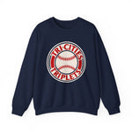 Tri-Cities Triplets Crewneck Sweatshirt in navy with the Tri-Cities Triplets logo, red lettering circling a baseball on the front