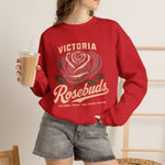 Victoria Rosebuds Crewneck Sweatshirt - Vintage Defunct Baseball Teams - Texas