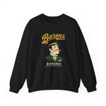 Bismarck Barons Crewneck Sweatshirt - Vintage Defunct Baseball Teams - North Dakota