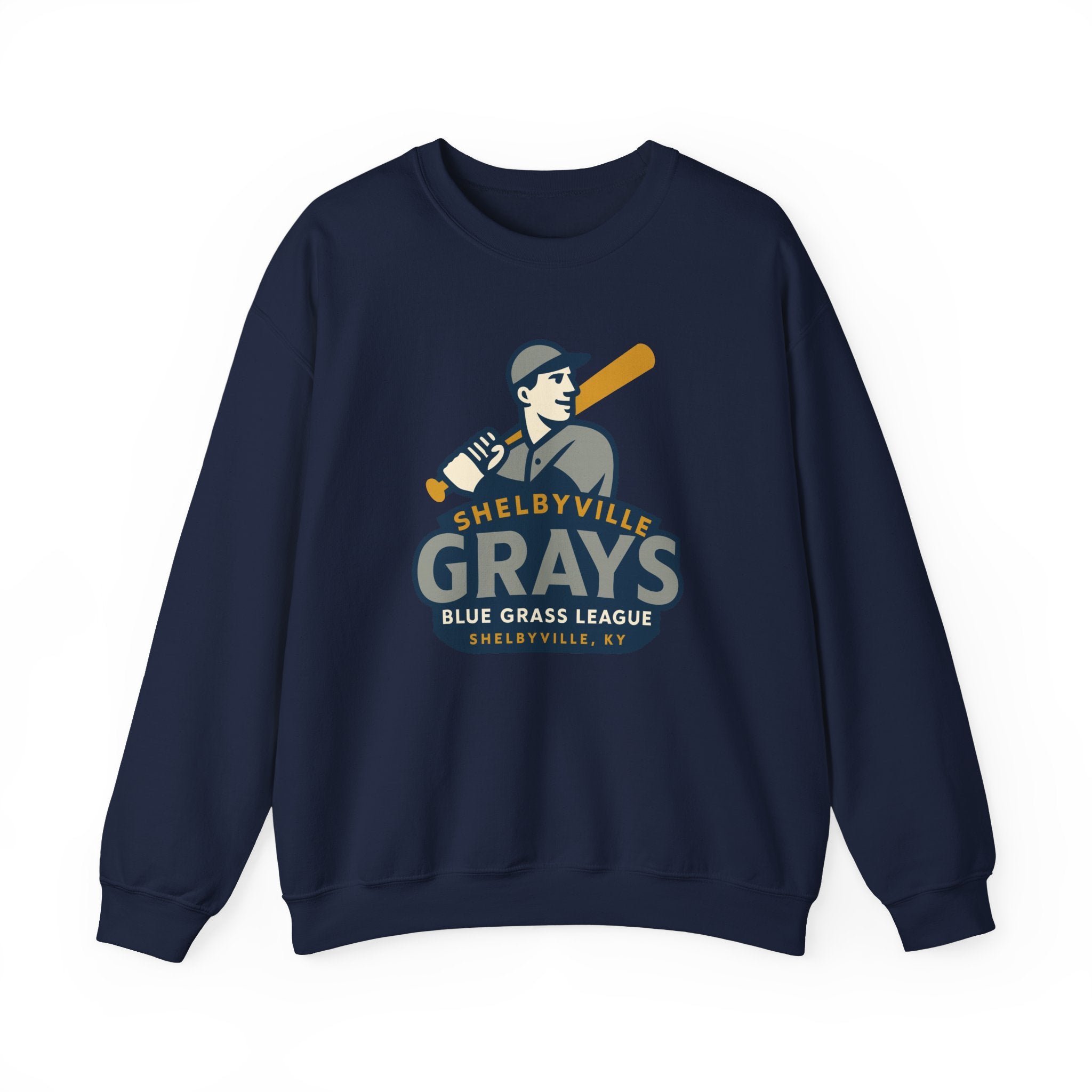 Shelbyville Grays Crewneck Sweatshirt - Vintage Defunct Baseball Teams