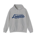 Grays Harbor Loggers Hoodie in sport grey with the Grays Harbor Loggers logo, script lettering with a tail swash on the front