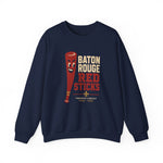 Baton Rouge Red Sticks Crewneck Sweatshirt - Vintage Defunct Baseball Teams - Louisiana