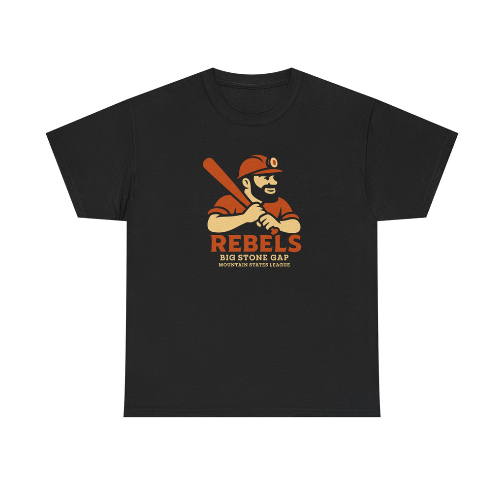 Big Stone Gap Rebels T-Shirt (Heavyweight) - Vintage Defunct Baseball Teams